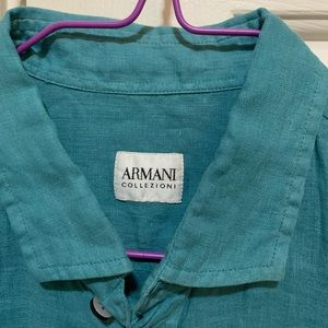 Armani Collezioni S/S Linen Shirt Size S